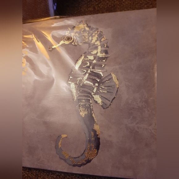 💲3 Canvas Prints with some Gold Foil 8" x 8" Sea Creatures - Picture 4 of 8